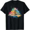 Pyramid Men Woman Colorful Watercolor Egyptian Pyramid T-Shirt
