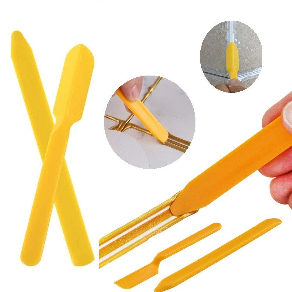 Fafeicy Caulk Tool Kit, 22Pcs/Set Plastic Sealant Spreader Glass Glue Caulking Scraper Sewing Beautify Tool Kit, Water Resistant, for Grouting Resin