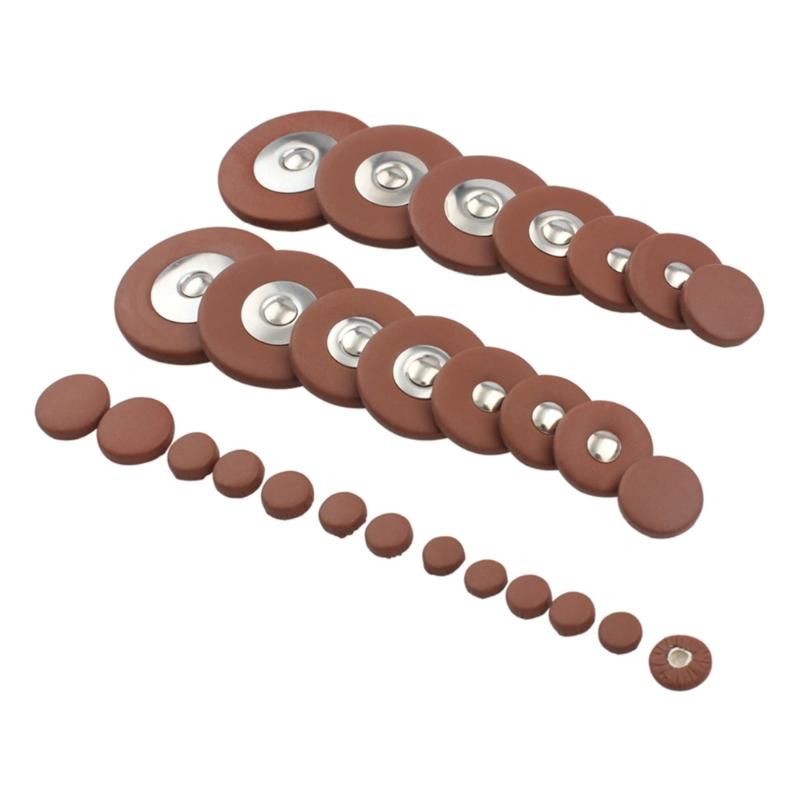 Saxophone Leathers Pads Button Leathers Pads Replacement Sax Leathers Cushion