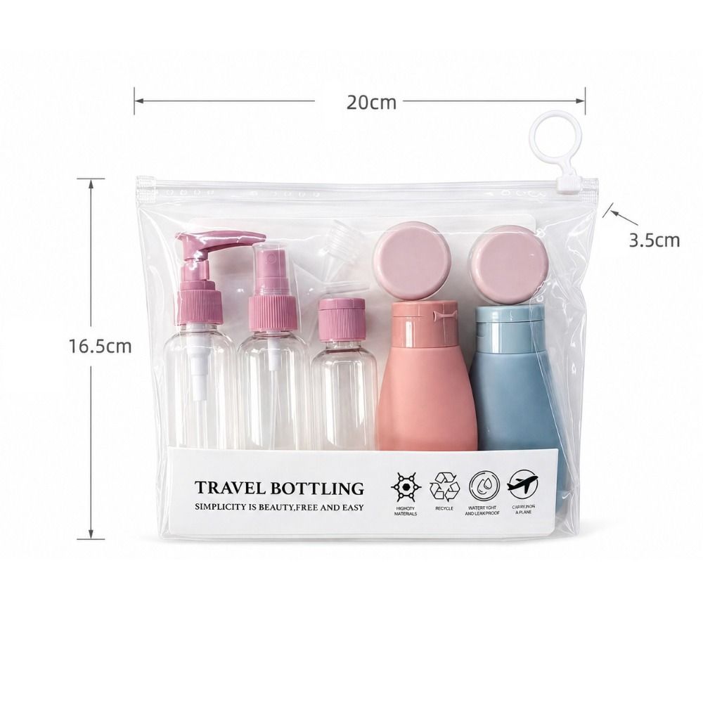 Portable Refillable Bottles Convenient Pump Spray Jars Premium Travel Bottles Set Shampoo