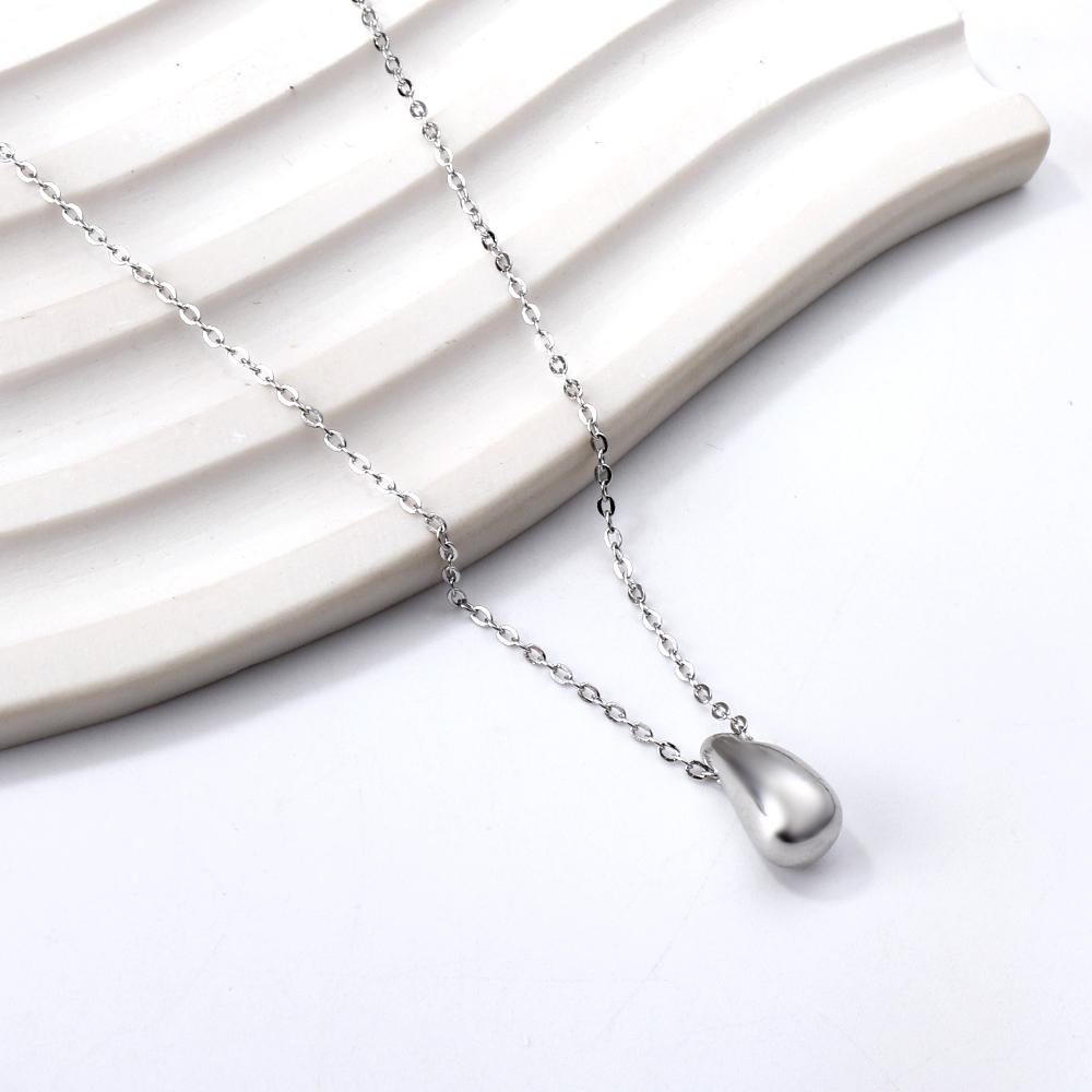 Simple Fashion Gold-plated Drop Pendant Necklace For Girls Stainless Steel Jewelry Personality INS Creative Niche Accessories