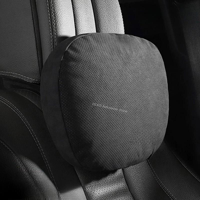 For BYD Formula Leopard 5 8 Ti3 Ti7 Denza B5 B8 Suede Car Headrest Neck Pillow Lumbar Support Cushion Breathable Car Accessories