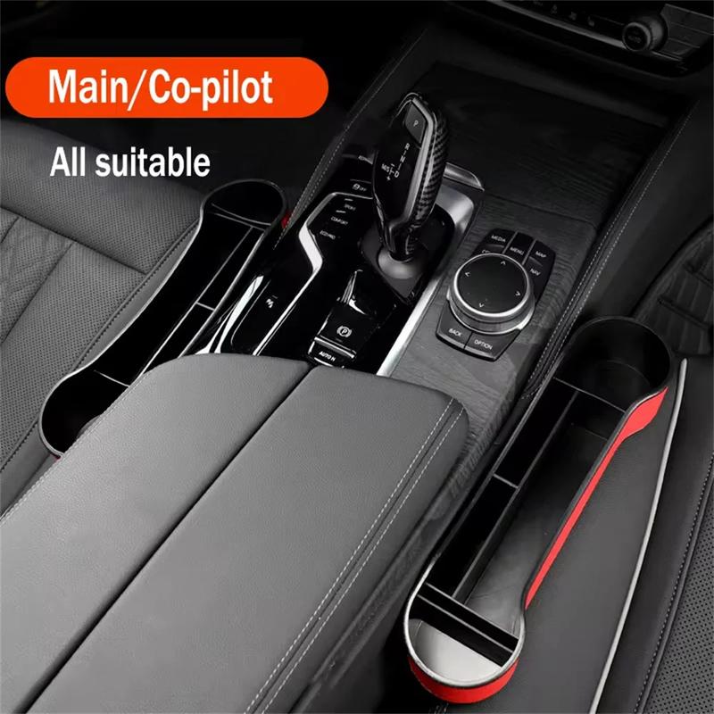 1PCS Car Seat Crevice Storage Box Seat Gap Slit Filler Holder For Wallet Phone Slit Pocket Car Storag Box Car Accessories New