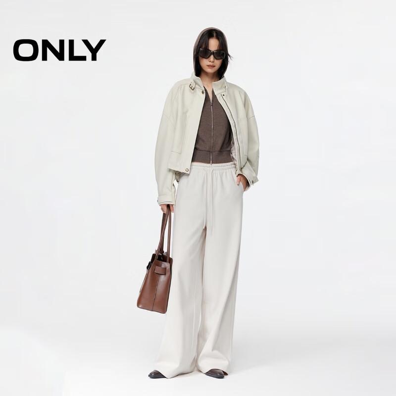 ONLY 2025 Autumn Herringbone Straight-Leg Trousers