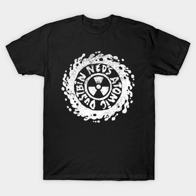 Asian Size Men Black Print T-shirt Ned'S Atomic Dustbin No-Cut Heat Transfer Print Cotton Tshirt