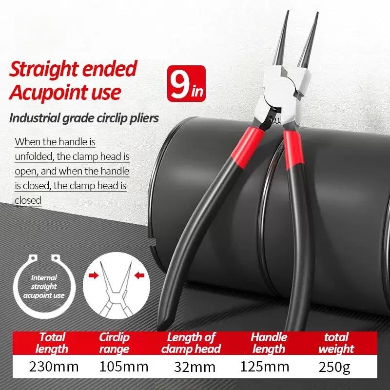 

1Pcs Snap Ring Pliers Internal/External Heavy Duty for Ring Remover Retaining Straight Bent Lock Ring Pliers