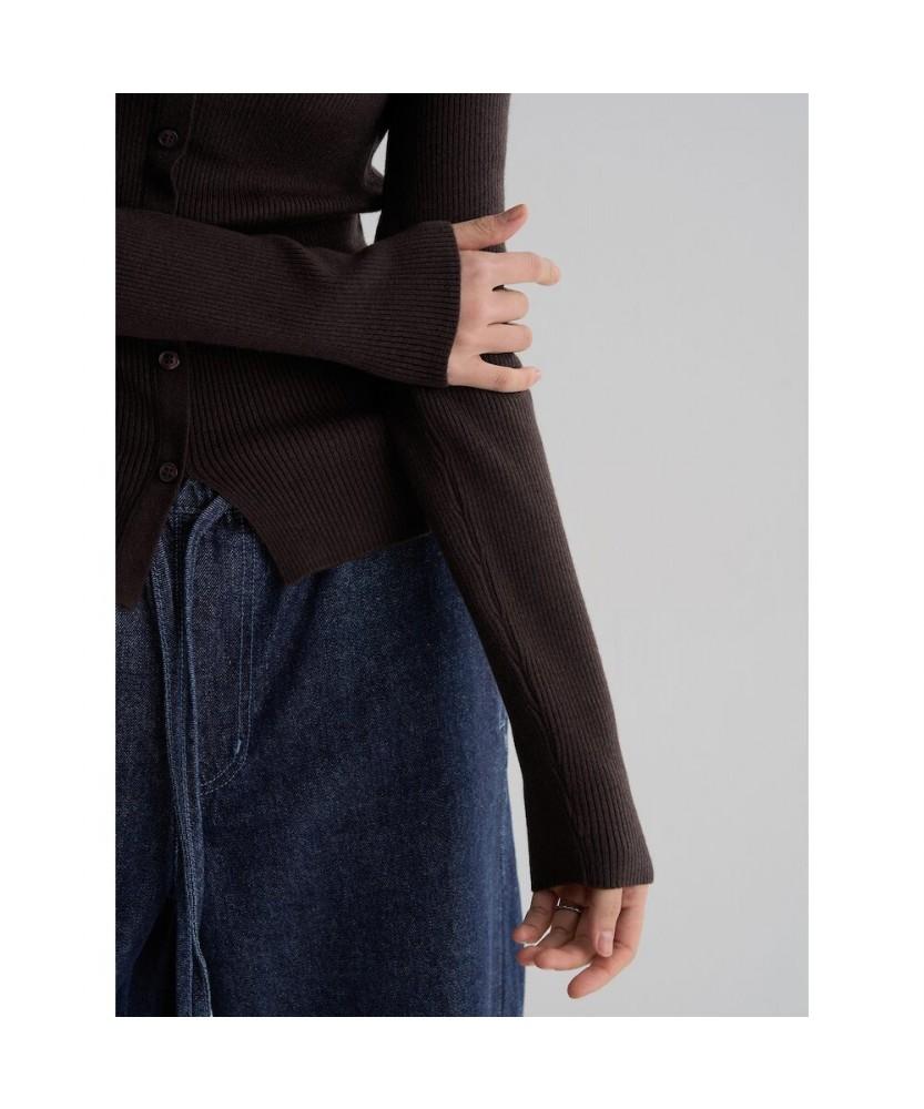 8SECONDS Rib Neck Strap Pullover Brown