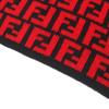 Pristine FENDI Scarf FF Logo Zucca Pattern Red wool Women FXS346 Used
