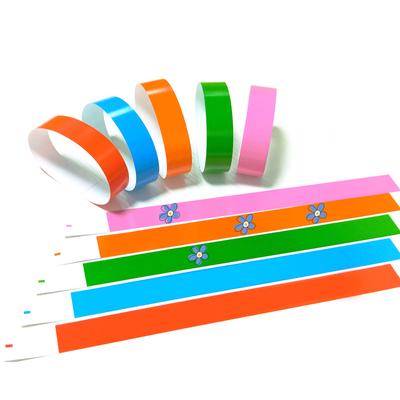 100Pcs Party Paper Bracelet Synthetic Paper Wristbands Sticky Print Pattern