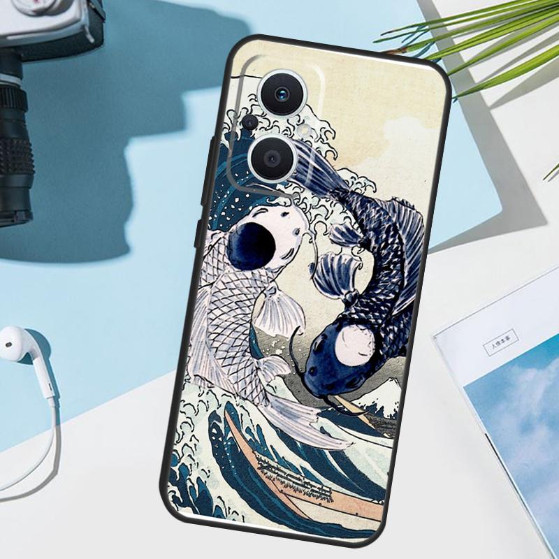 Yin Yang Koi Case For OPPO Reno 13F 13 12 11 F 8T 7 8 10 Pro OPPO Find X8 X6 Pro X3 X5 Lite Cover Funda