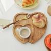Practical Heart Shape Serving Tray Rubberwood Texture Suitable for Dessert Fruit Display User Friendly Easy to Clean