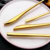 6/16/20/24/28Pcs Gold Tableware Stainless Steel 304 Cutlery Set Mirror Dinner Set Western Knife Fork Spoon Elegant Flatware