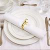 Standing Horse Shape Napkin Ring Set of 12 Metal Animal Napkin Ring Holders for Xmas Holiday Dinner Party Table Decoration