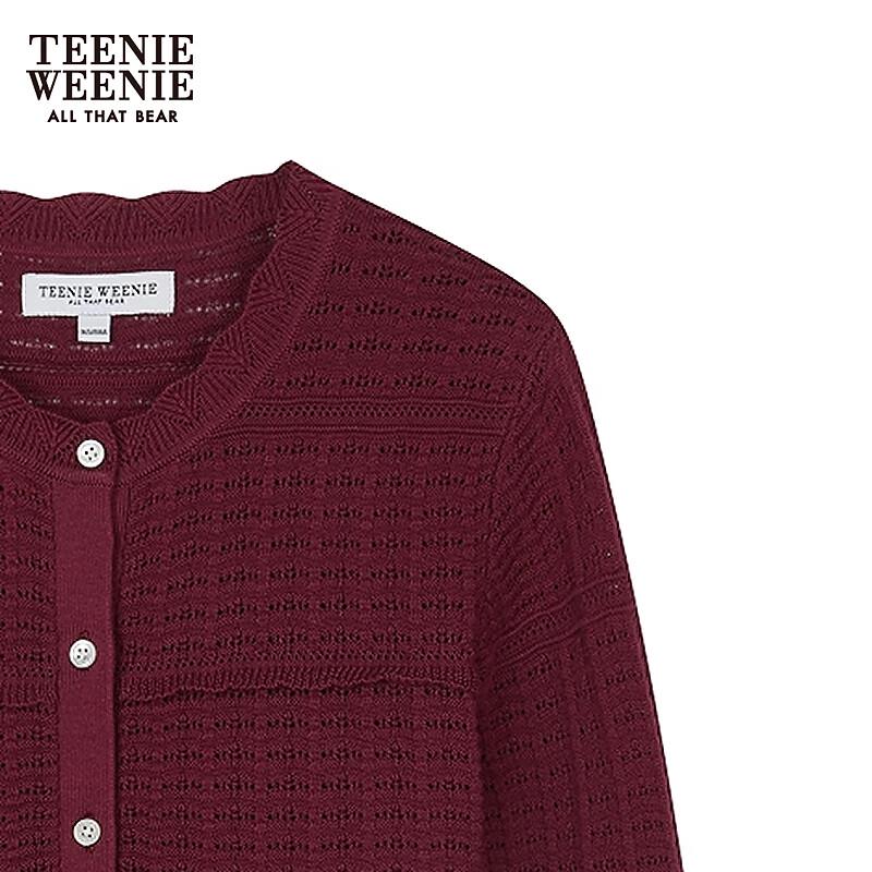 Teenie Weenie Women's Bear Letter Knit Cardigan