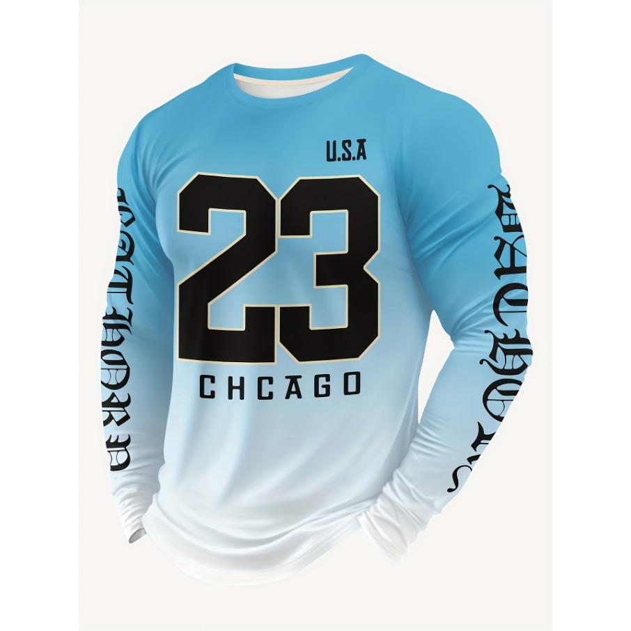 women o neck long sleeve 3d print t shirt