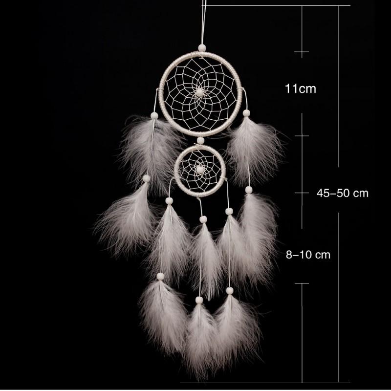 Dream Catcher Wall Decor Boho Feather Hanging Ornament Home Decoration Craft Gift for Bedroom Living Room Balcony Outdoor Car
