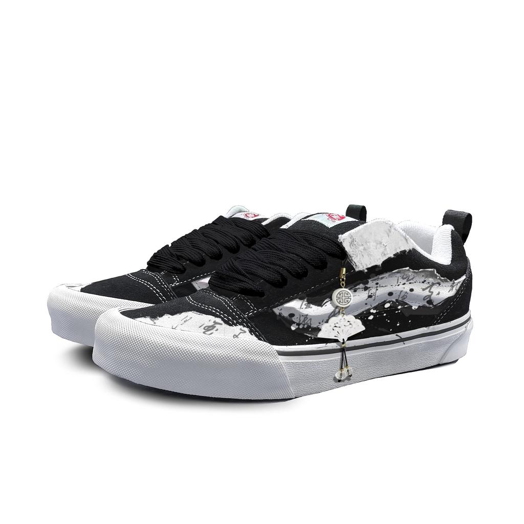 Vans Knu Skool Buty Skateboardowe Odporne na Ścieranie Niskie Unisex Białe VN0009QC6BT1(Zespół613-)