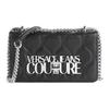 Versace Jeans Couture Wave Gestepptes Design Verstellbare Ketten-Schultertasche Damen-Schultertasche Schwarz 73VA4BL1-ZS409-899