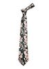 [HANG OVER] Men's Rose Tie - Floral Pattern Tie, Black, BusinessCasual, Stylish, Gift-ready, Silk-touch Polyester, 8cm Blade, tie2603-11