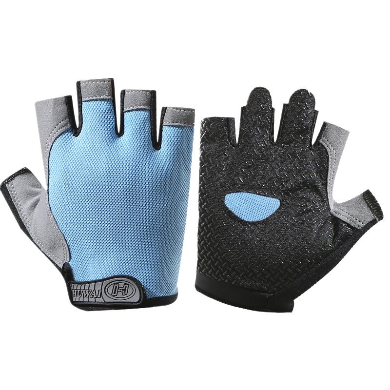 Cycling men's half finger sports fitness women's summer thin outdoor spinning bicycle non-slip dew finger shock absorption and breathability