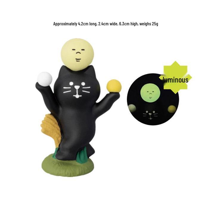 Mittherbstfest Japanische Katze ZAKKA Blind Box Figur - Harz Kätzchen Ornament Dekoration