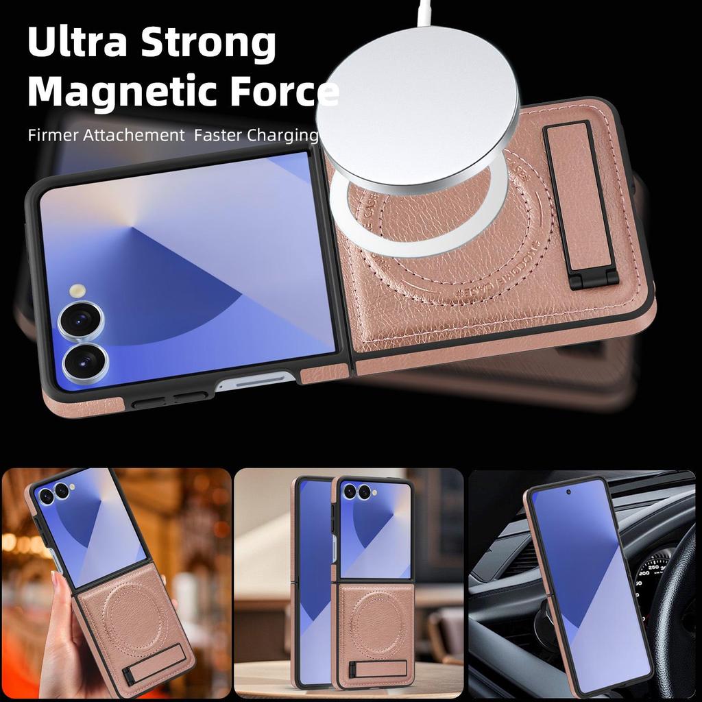 Samsung Z Flip7FE Magnetic Stand Crystal Shield Drop-proof Case