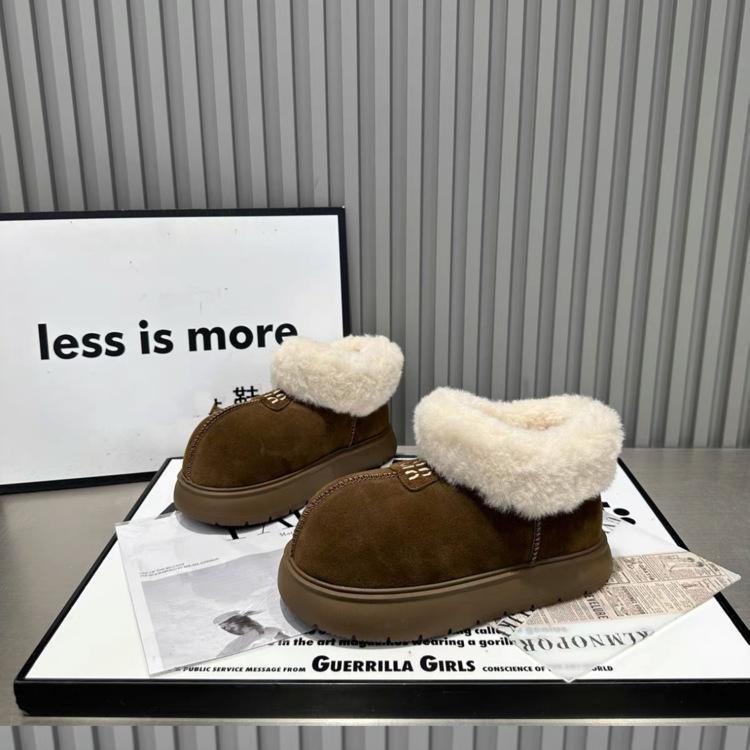 Big Head Snow Boots Thick Sole 2025 Winter New Northeast Velvet Thickened Warm Shoes Big Cotton Shoes Snow Cotton Winter Shoes