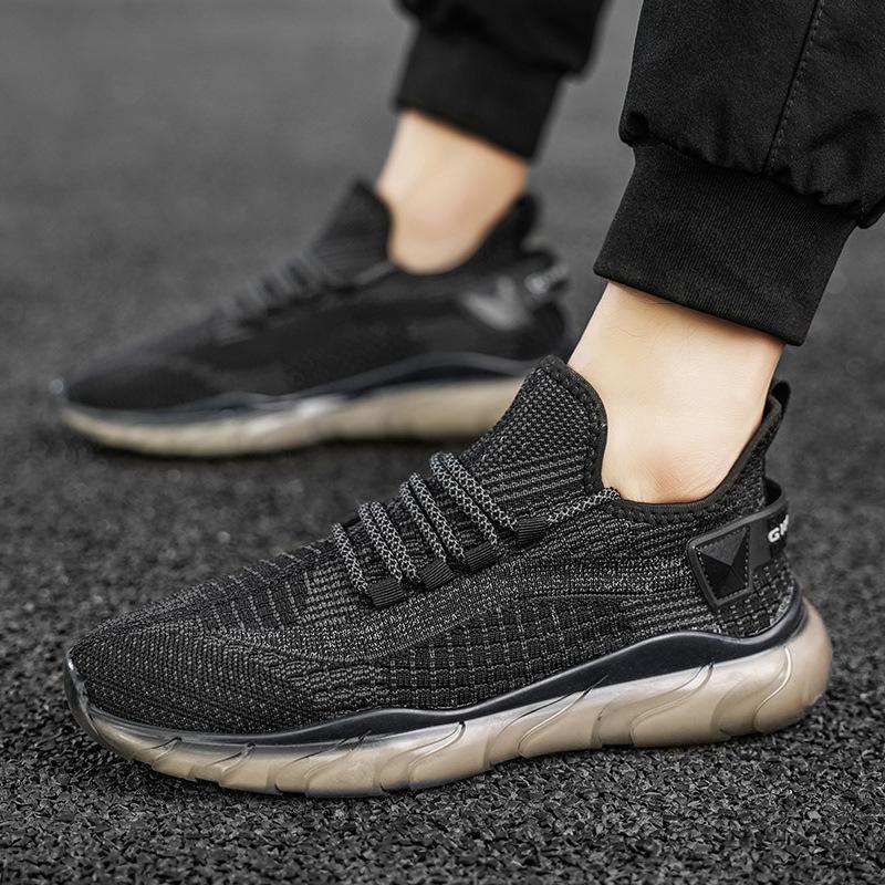 Coconut Shoes Men's 2025 Summer Thin Mesh Fly-woven Sports Shoes Trendy Casual Soft Sole Lightweight Running Shoes Dirt-resistant