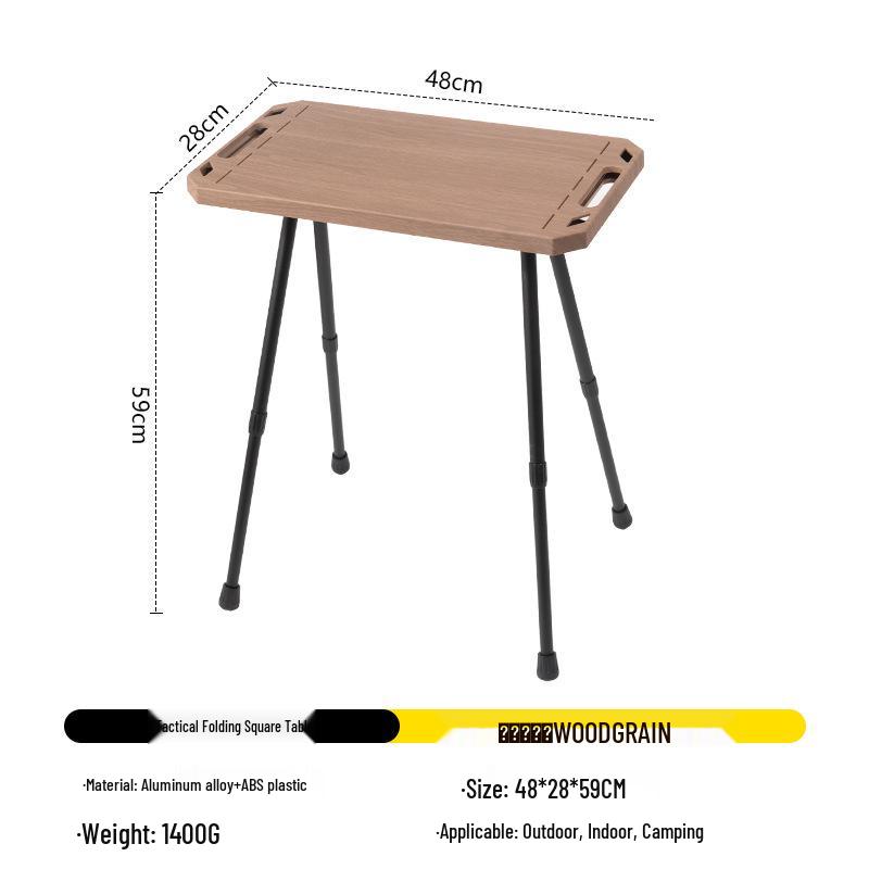Portable Folding Tactical Camping Table - Small Plastic Picnic & Fishing Table
