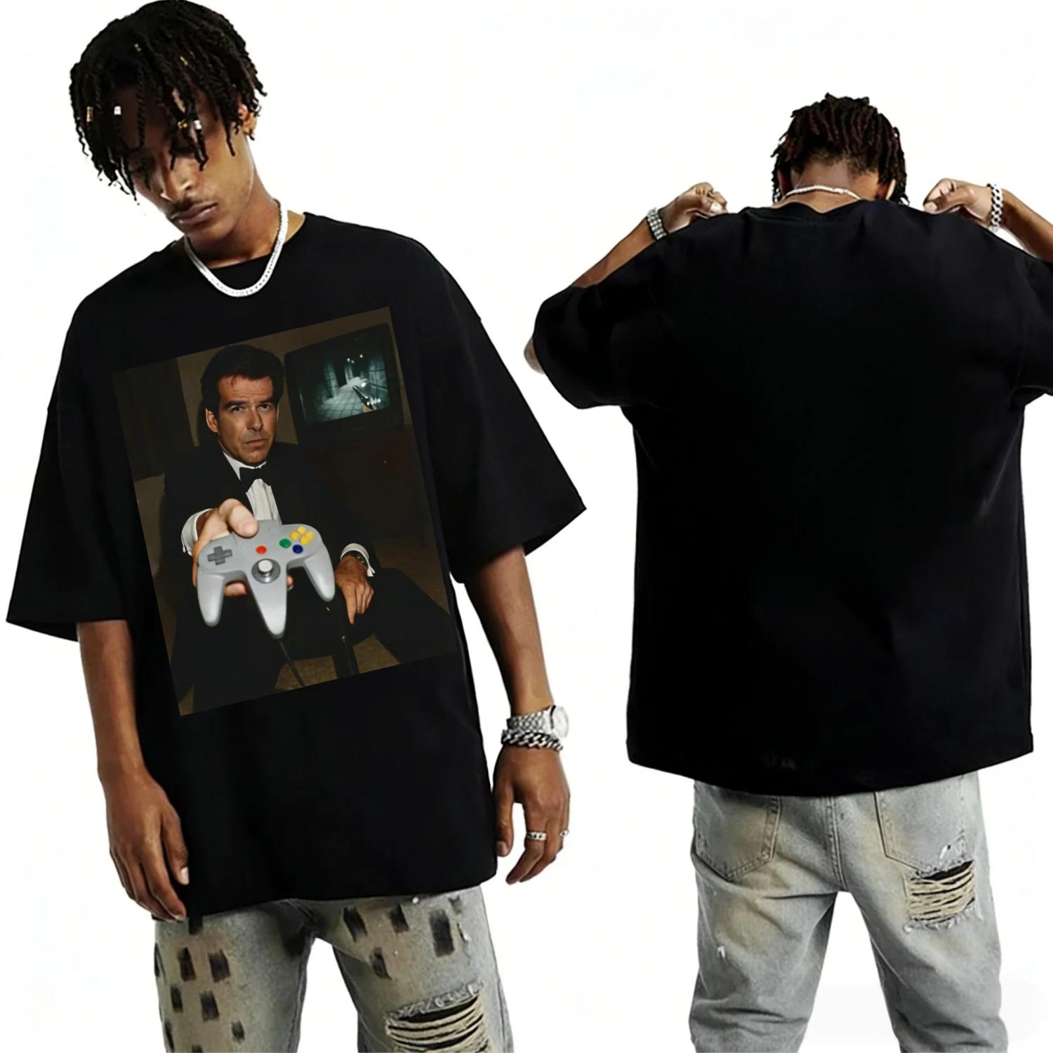 

Goldeneye Graphic Printing 2026Summer Cotton Men s and Women s T-Shirts Short Sleeves Street Fashion Clothing Breathable T-Shirt S
