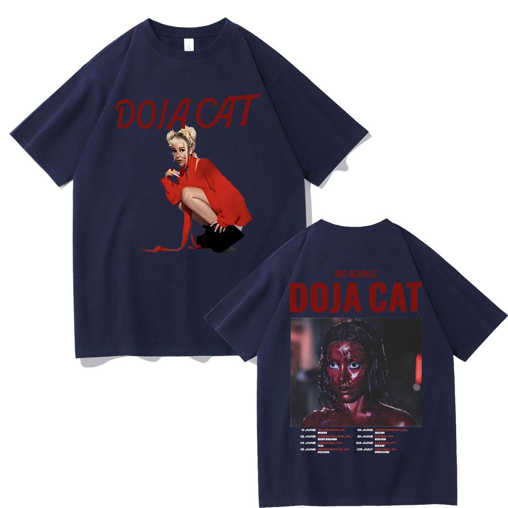 Rapper Doja Cat Candy The Scarlet Graphic Print Tshirt Unisex's Cotton Oversized T-shirt Unisex Women Fashion Hip Hop Vintage T Shirts