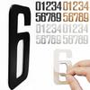 Contemporary Stainless Steel Building Numbers Modern Designings Address Number Plaste Simple Installation for Household