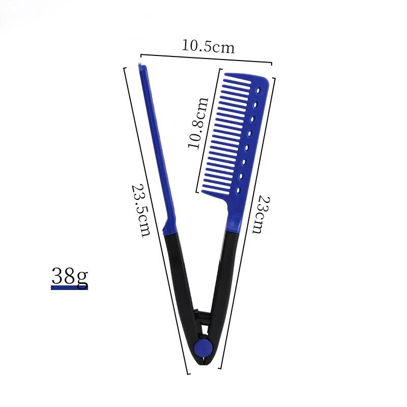 Flacher Kamm, Glättkamm, Salon-Haarbürste, Kämme, Friseur-Styling, Haarglätter, V-förmiger, gerader Kamm, Glätteisen