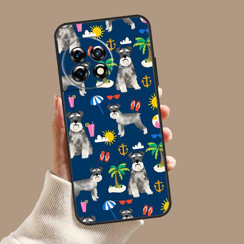 Hübsche Hunde Schnauzer Hülle Für OnePlus Nord 5 CE 3 4 Lite N20 N30 OnePlus 15 13 12 11 8 9 10 Pro 10T 13T 13R Abdeckung