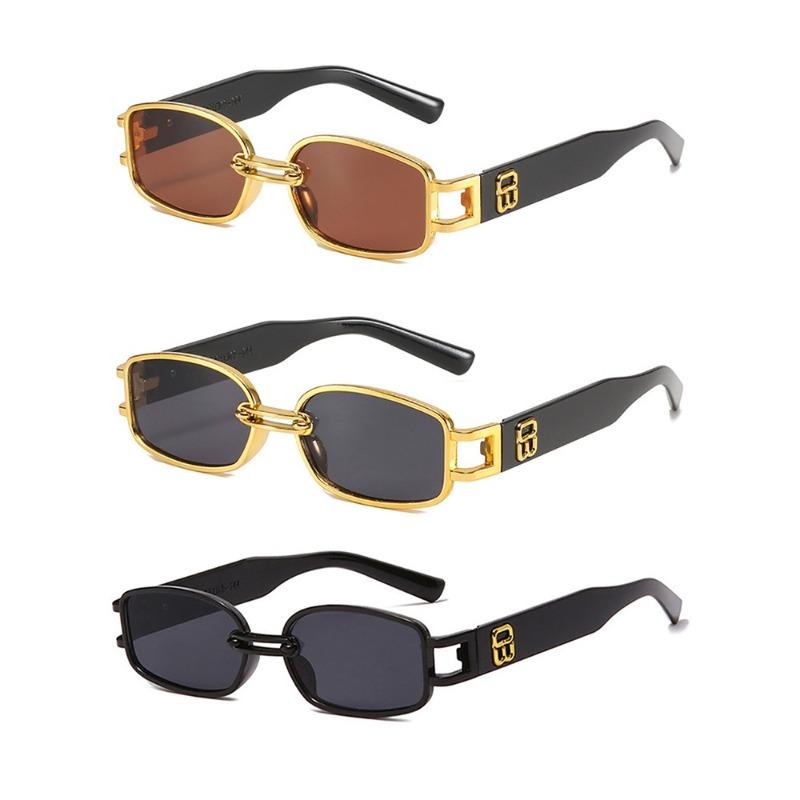 3pcs Cool Trendy Sunglasses Personalized Small Frame Sunglasses for Men and Women Bouncing Karaoke Cool Glasses