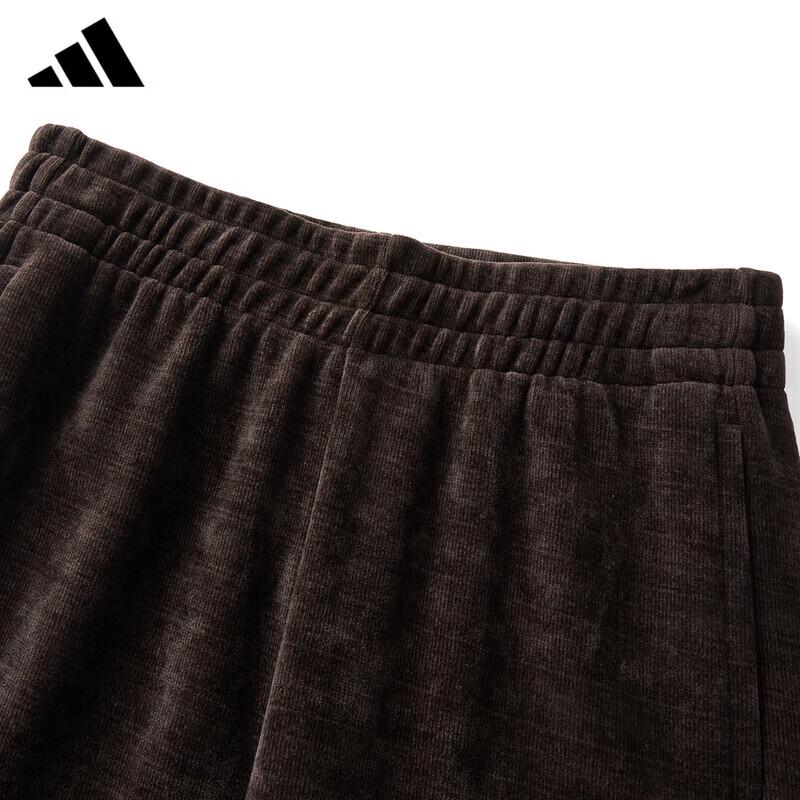Adidas Women's Loose Fit Corduroy Straight Leg Casual Pants