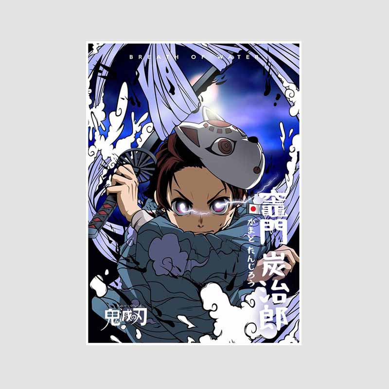 Japanese Comic Movie Demon Slayer Mugen Train Anime Posters Kimetsu No Yaiba White Paper Poster Art Painting Wall Decoration Mural Home Decor