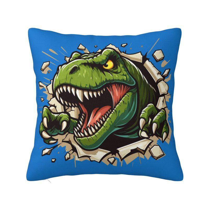 Wild Trex Dinosaur Roars Throw Pillow Case Living Room Decoration Cute Cushions Cover For Sofa Car Square Polyester Pillowcase