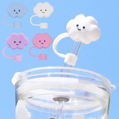 1 Stück Wolke Silikon Strohhalmabdeckungen für Stanley Becher Niedlich Silikon Wolkenform Trinkstaubkappe Strohhalmspitzenabdeckung Becherzubehör