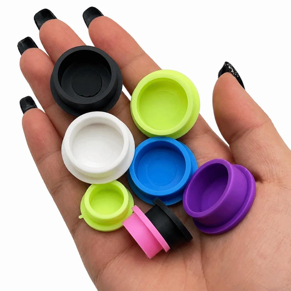 6PCS Peptide Vial Caps 3/5ml Glass Vials Bottles Silicone Reusable Seals Covers For Vials Holder Box Storage Accessories