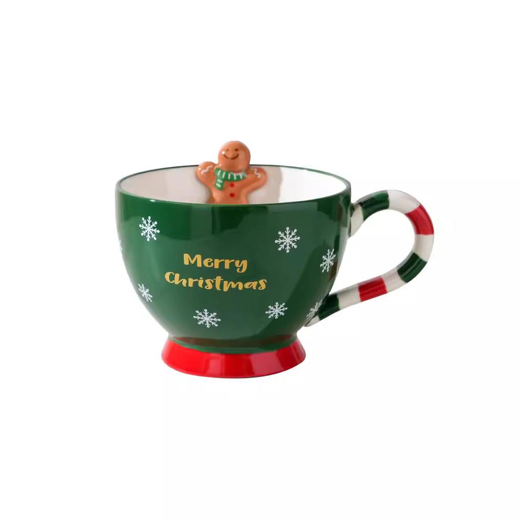 Christmas Coffee Mug Cartoon Ceramic Cup Creative Gift for Breakfast Xmas Holiday