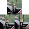 Cross-border Exclusive Cartoon Panda Car Pendant Resin Material Cute Style Grass Hat Panda Automotive Ornament