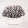 Autumn And Winter Integrated Wig Hat Male Landlord Hat Plush Retro Street Spoof Brimeless Hipster Knitted Trendy Brand