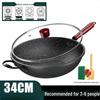 LISM Maifan Stone Non-Stick Stir-Fry Pan with Lid