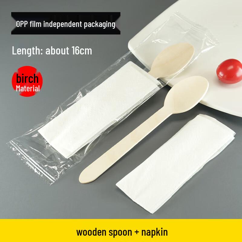 Degradable Ice Cream Wooden Spoon Set