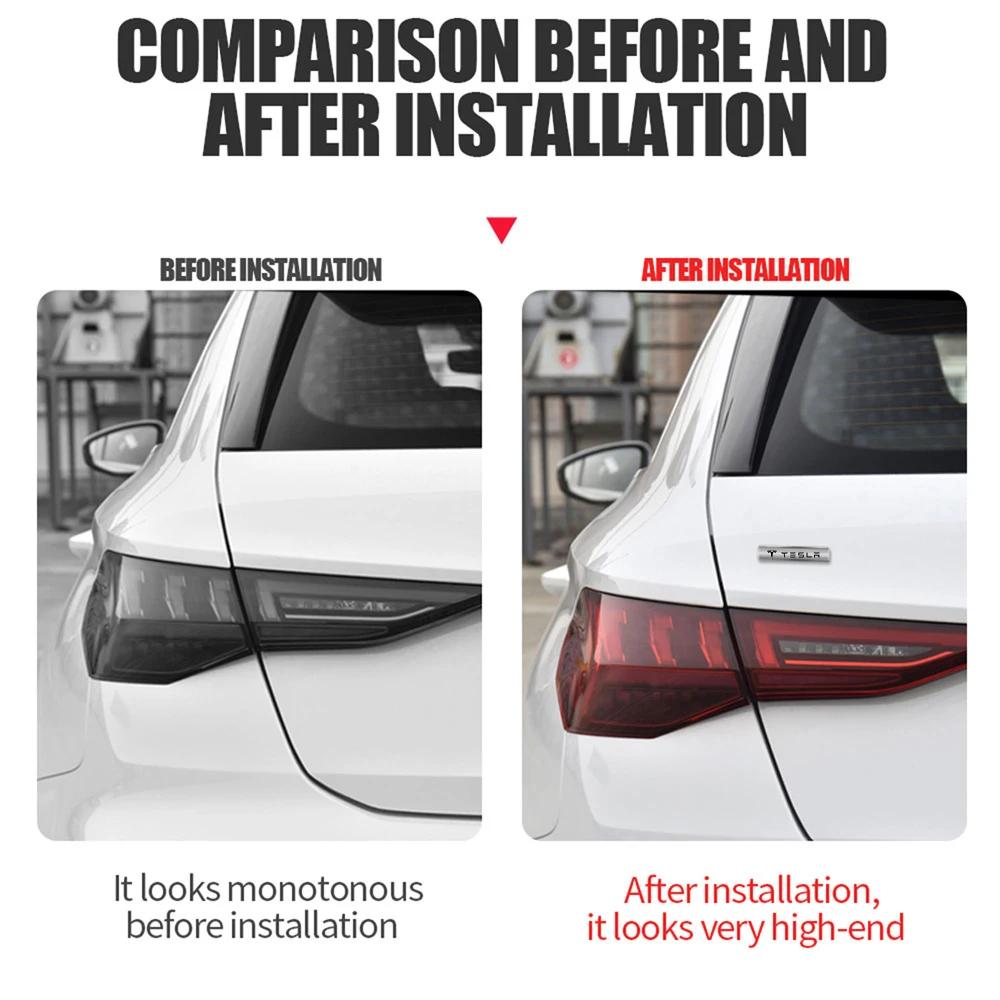 Samolepka na auto Tesla 1/2ks Logo auta 3D kovové Samolepky odznaků na karoserii auta, blatník, boční okno Pro Tesla Model 3 Model S Model X Coil Mo