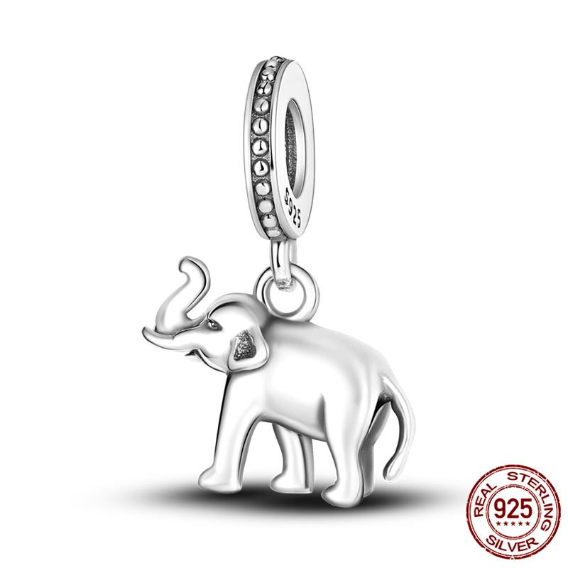 Fit Charms Fororiginal Bracelets Animal Series Flower Rabbit Holding Heart 100%Copper Jewelry Making For Women Gift