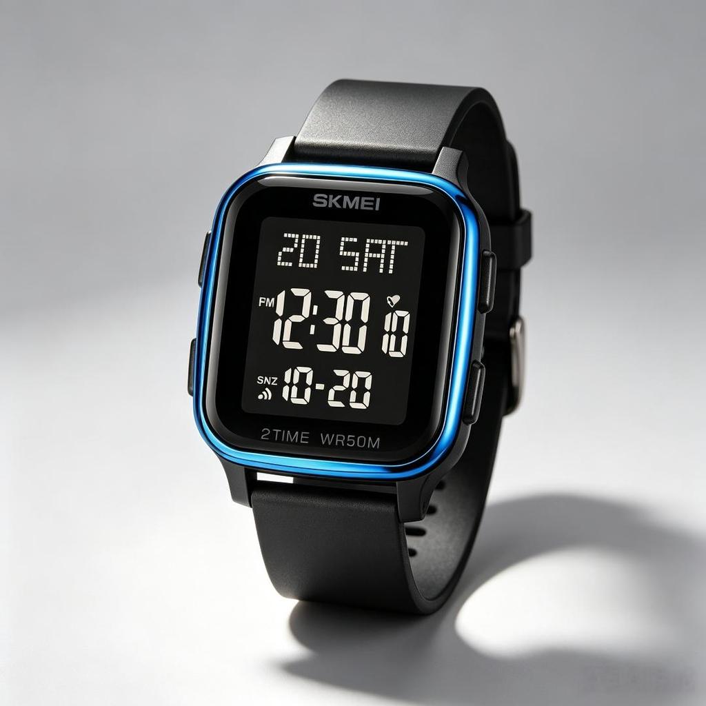 Men's Digital Watch SKMEI Square 50M Waterproof Sports 1858