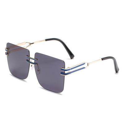 Glasses, Personalized Large-Frame Painted Double-Beam Square Glasses, Personalized Frameless Sunglasses For Women