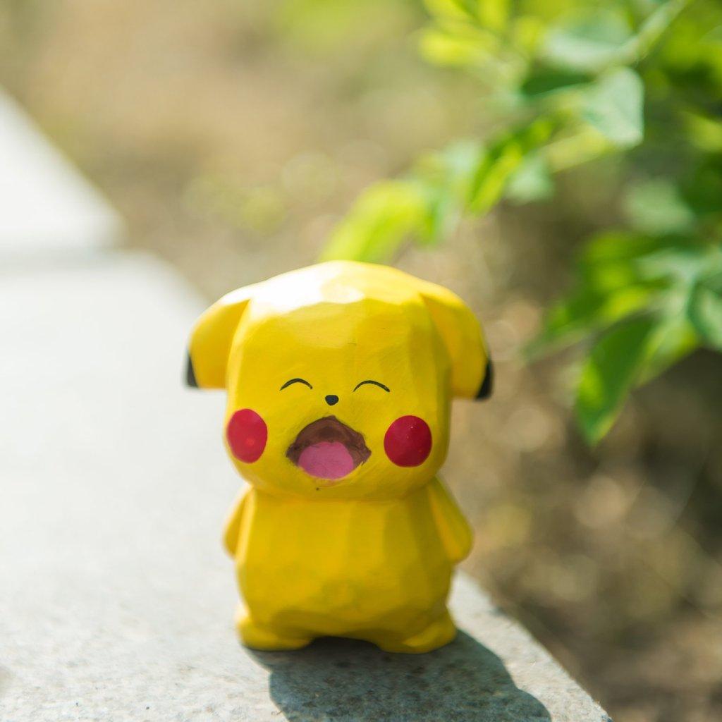 

Pikachu Wooden Craft Figurine With Handmade Design For Home Office Decor And Giftgiving